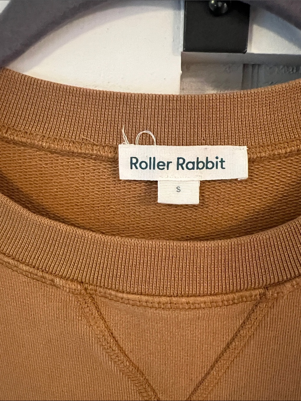 Roller Rabbit Mustard Brown Ruffle Sleeve Sweatshirt - Picture 2 of 7